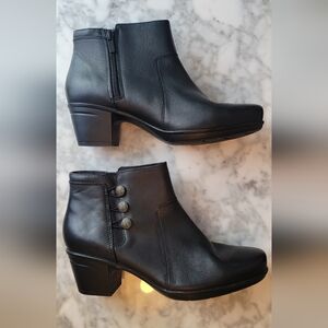 Clarks Black Ankle Boots, like new!